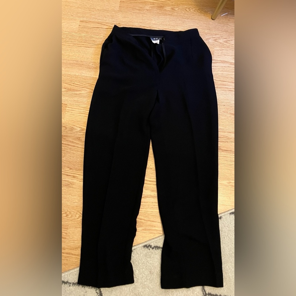 SOLD - Made in Canada - S.C. Basics Black Black Dress Pants Size 6